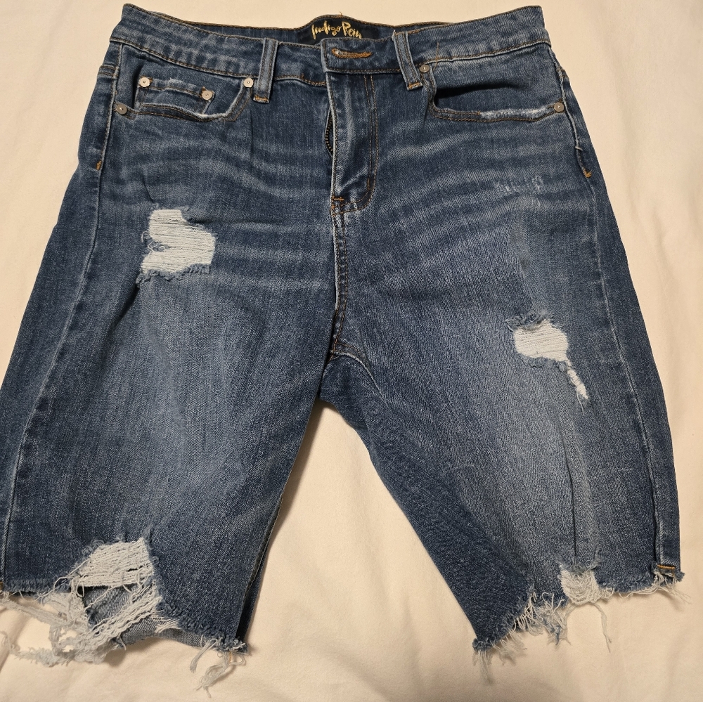 Indigo Rein Distressed Denim Shorts